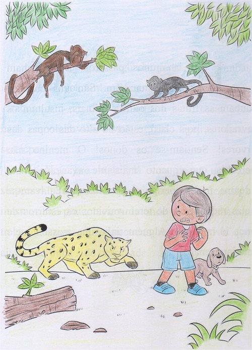 O Menino Se Assusta Com A Onça